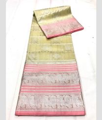 Bisque and Baby Pink color venkatagiri pattu sarees with all over checks and buttas design -VAGP0001224