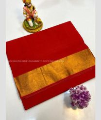 Red and Golden color kuppadam pattu sarees with jari border design -KUPP0097413