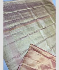 Rose Pink and Golden color kanchi pattu handloom saree with Kanchi Border Design-KANP0012740