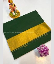 Pine Green and Golden color kuppadam pattu sarees with jari border design -KUPP0097411