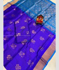 Purple and Royal Blue color Uppada Tissue handloom saree with uppada pattu sarees design -UPPI0000219