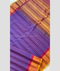 Purple and Red color gadwal sico handloom saree with Kaddy Border Design-GAWI0000426
