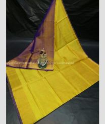Yellow and Purple color Uppada Tissue handloom saree with plain sarees design -UPPI0000230