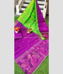 Magenta and Parrot Green color Tripura Silk sarees with all over buttas design -TRPP0008766