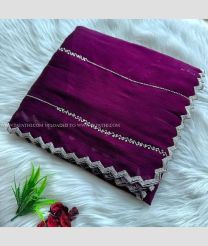 Magenta color silk sarees with all over diamond work design -SILK0018177