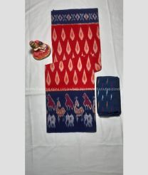Red and Black color linen sarees with printed design saree -LINS0000568