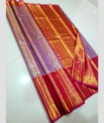 Lavender and Pink color kanchi pattu sarees with all over jari design -KANP0014172