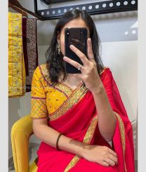 Pink color silk sarees with Embroidery Lace Border Design-SILK0003487