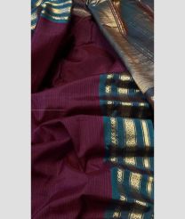 Dark Scarlet and Teal color gadwal sico sarees with all over checks design -GAWI0000936
