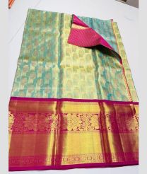 Sky Blue and Pink color kanchi Lehengas with Jari Border Design-KAPL0000071