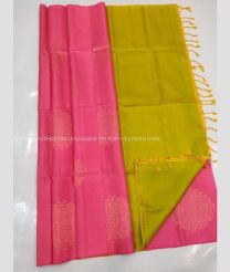Rani Pink and Mehndi Green color soft silk kanchipuram sarees with All over Buttas Design-KASS0000355