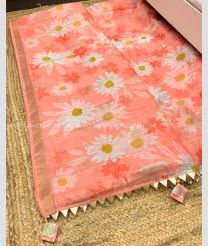 Orange color Organza sarees with printed design saree -ORGS0000527