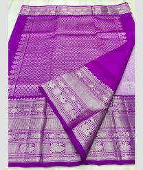 Lavender and Purple color venkatagiri pattu sarees with all over kalamjali design -VAGP0001147