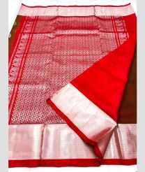Maroon and Red color venkatagiri pattu sarees with all over buttas design -VAGP0001229