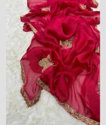 Pink color Chiffon sarees with all over buttas design -CHIF0002105