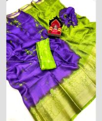 Purple and Mehndi Green color Georgette sarees with printed design saree -GEOS0000630
