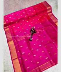 Pink and Magenta color uppada pattu handloom saree with All over Buttas Design-UPDP0014181