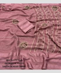 Rose Pink color Georgette sarees with all over printed design -GEOS0024468