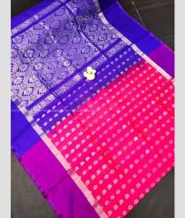 Pink and Purple color uppada pattu handloom saree with All over Buttas Design-UPDP0014578
