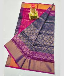 Pink and Navy Blue color uppada pattu handloom saree with All over Jacquard Buttas Design-UPDP0018211
