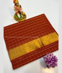 Maroon and Golden color kuppadam pattu sarees with jari border design -KUPP0097414