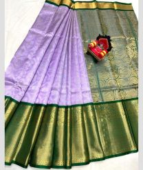 Purple and Pine Green color kuppadam pattu handloom saree with Kanchi Border Design-KUPP0029142