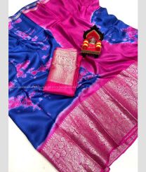 Royal Blue and Pink color Georgette sarees with printed design saree -GEOS0000629