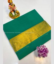 Blue Turquoise and Golden color Uppada Cotton sarees with jari border design -UPAT0004828