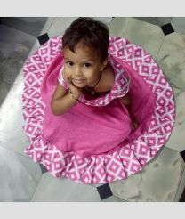 Ruffle half shoulder lahenga
