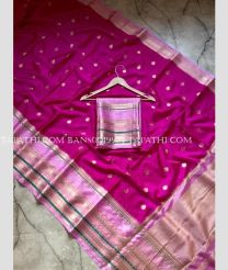 Deep Pink and Rose Pink banarasi sarees with All over Buttas design - BANS0019924