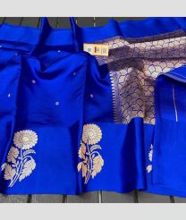 Royal Blue and Silver banarasi sarees with All over Buttas design