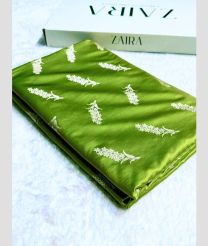 Parrot Green banarasi sarees with All over Buttas design