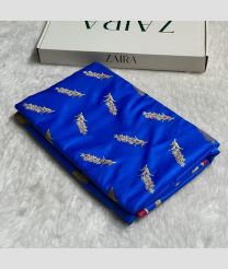 Blue banarasi sarees with All over Buttas design
