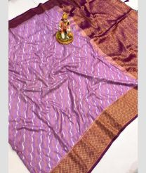 Lite Lavender and Magenta banarasi sarees with Pochampally Border design