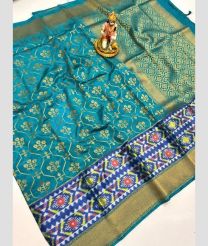 Blue Ivy and Blue banarasi sarees with Pochampally Border design