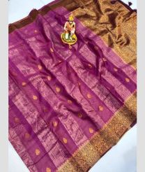 Dull Magenta and Chocolate banarasi sarees with Pochampally Border design