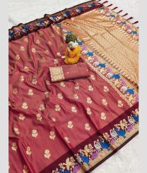 Lite Pink and Scarlet banarasi sarees with All over Buttas design