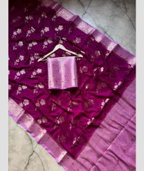 Magenta and Baby Pink banarasi sarees with All over Meenakari design