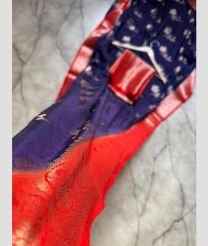 Purple Blue and Orange banarasi sarees with All over Meenakari design