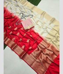 Burgundy and Cream banarasi sarees with All over Buttas design