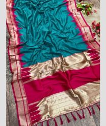 Blue Ivy and Pink banarasi sarees with Temple Border design