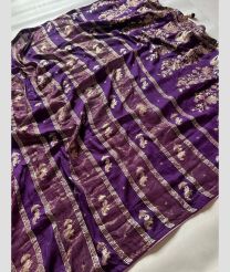 Plum Purple and Brown banarasi sarees with All over Buttas design