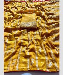 Yellow and Golden banarasi sarees with All over Buttas design