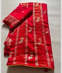 Red and Golden banarasi sarees with All over Buttas design