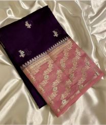 charcoal colour banarasi sarees with Paithani Border design