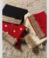 maroon and black colour banarasi sarees with All over Buttas design