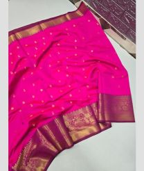 purple colour banarasi sarees with Jacquard Border design