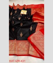 charcoal and brown colour banarasi sarees with All over Buttas design