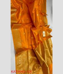 brown colour banarasi sarees with All over Buttas design