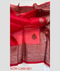 magenta colour banarasi sarees with All over Buttas design
